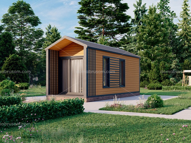 Баня Барн 4 с террасой 7 метров