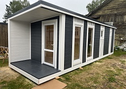 Перевозная баня «Лофт» 8х2,3 в Ломоносове