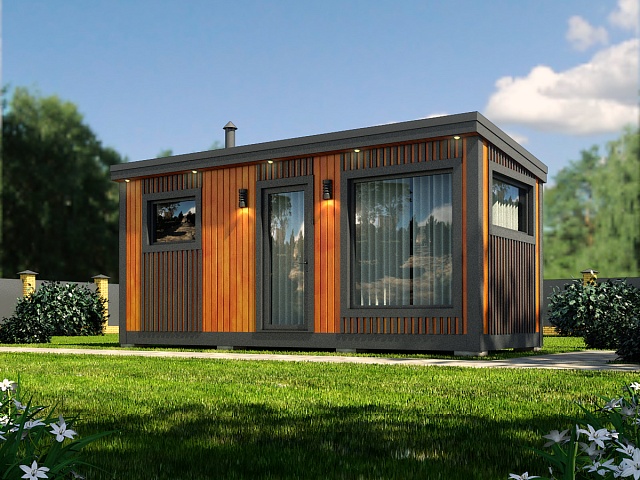 Современная баня Лофт-3