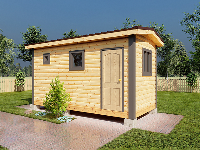 Баня-вагончик из бруса ПБ-4