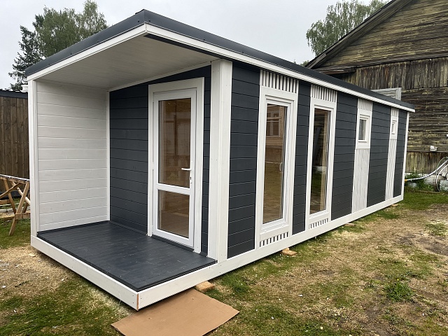 Перевозная баня «Лофт» 8х2,3 в Ломоносове