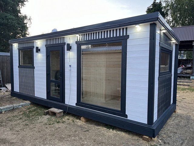 Современная баня Лофт-3