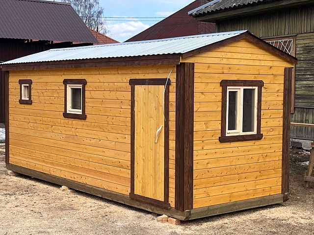 Мобильная баня из бруса ПБ-6 Пестово