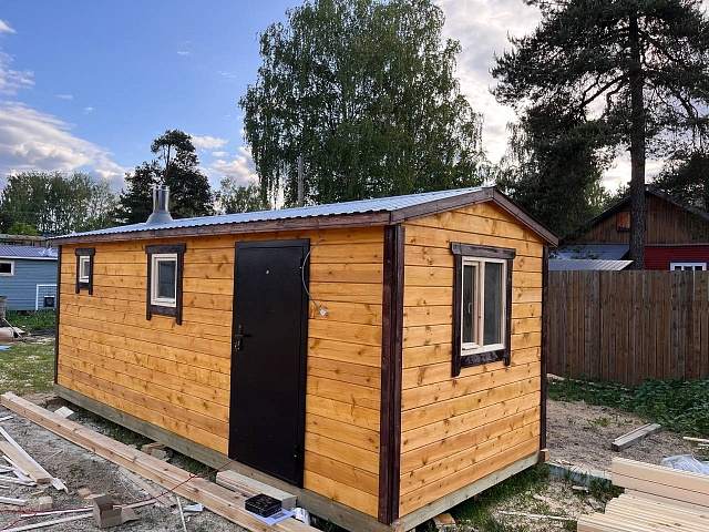 Мобильная баня из бруса ПБ-6 Пестово