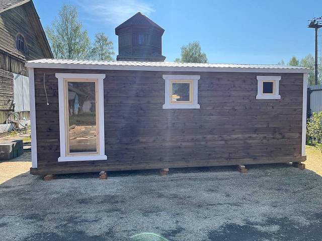 Мобильная баня из бруса ПБ-7