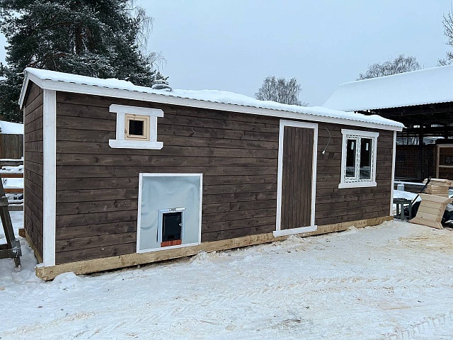 Баня из бруса ПБ-8 с большой комнатой отдыха