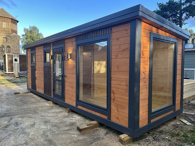 Каркасная баня Лофт-5 с автономным душем