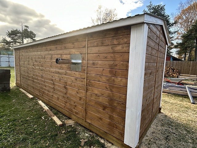 Баня из бруса ПБ-8 с большой комнатой отдыха