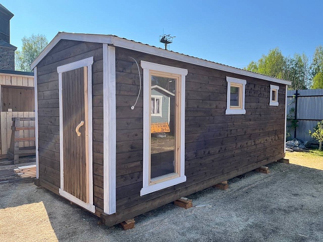 Мобильная баня из бруса ПБ-7