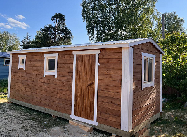 Мобильная баня из бруса ПБ-6 Пестово