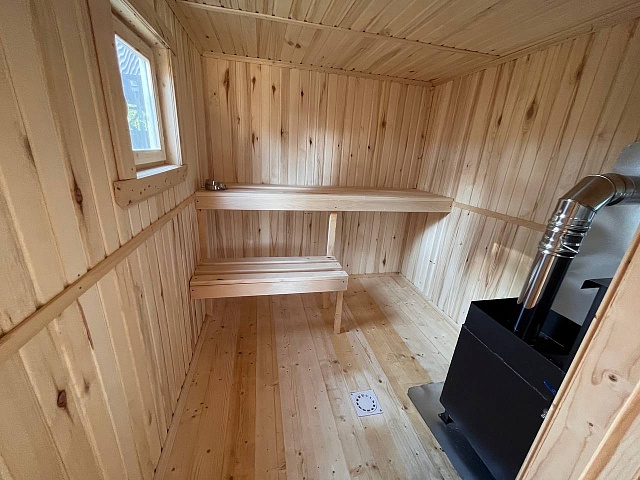 Мобильная баня из бруса ПБ-6 Пестово