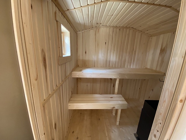 Баня из бруса ПБ-8 с большой комнатой отдыха