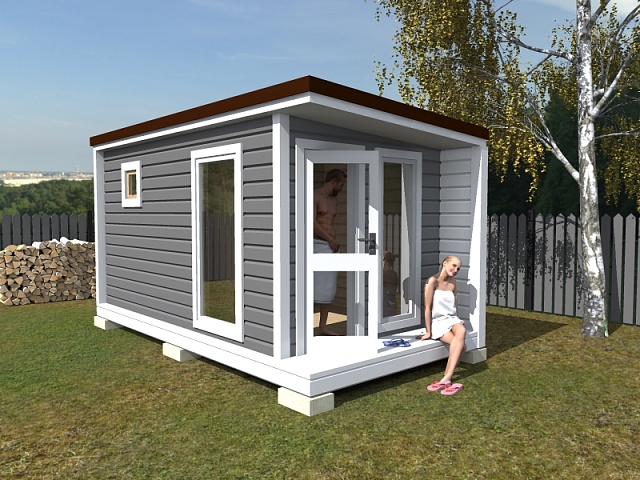 Маленькая баня Скандинавия 4,5 м