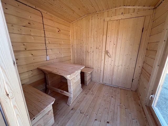 Мобильная баня из бруса ПБ-7