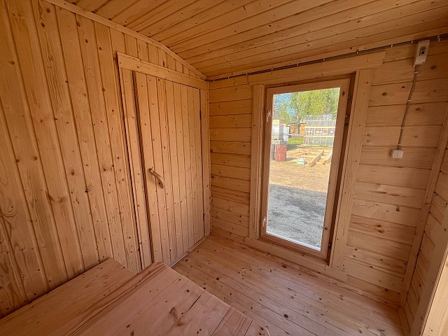 Мобильная баня из бруса ПБ-7